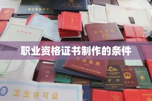 学甲职业资格证书制作的条件