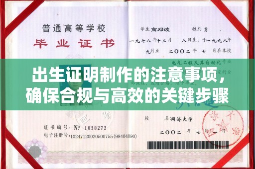 学甲出生证明制作的注意事项，确保合规与高效的关键步骤