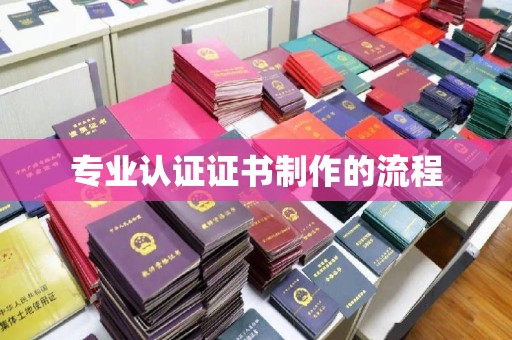 学甲专业认证证书制作的流程